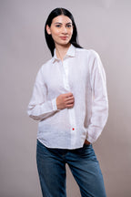 Camicia Donna Bianca cuori