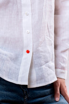 Camicia Donna Bianca quadrifogli