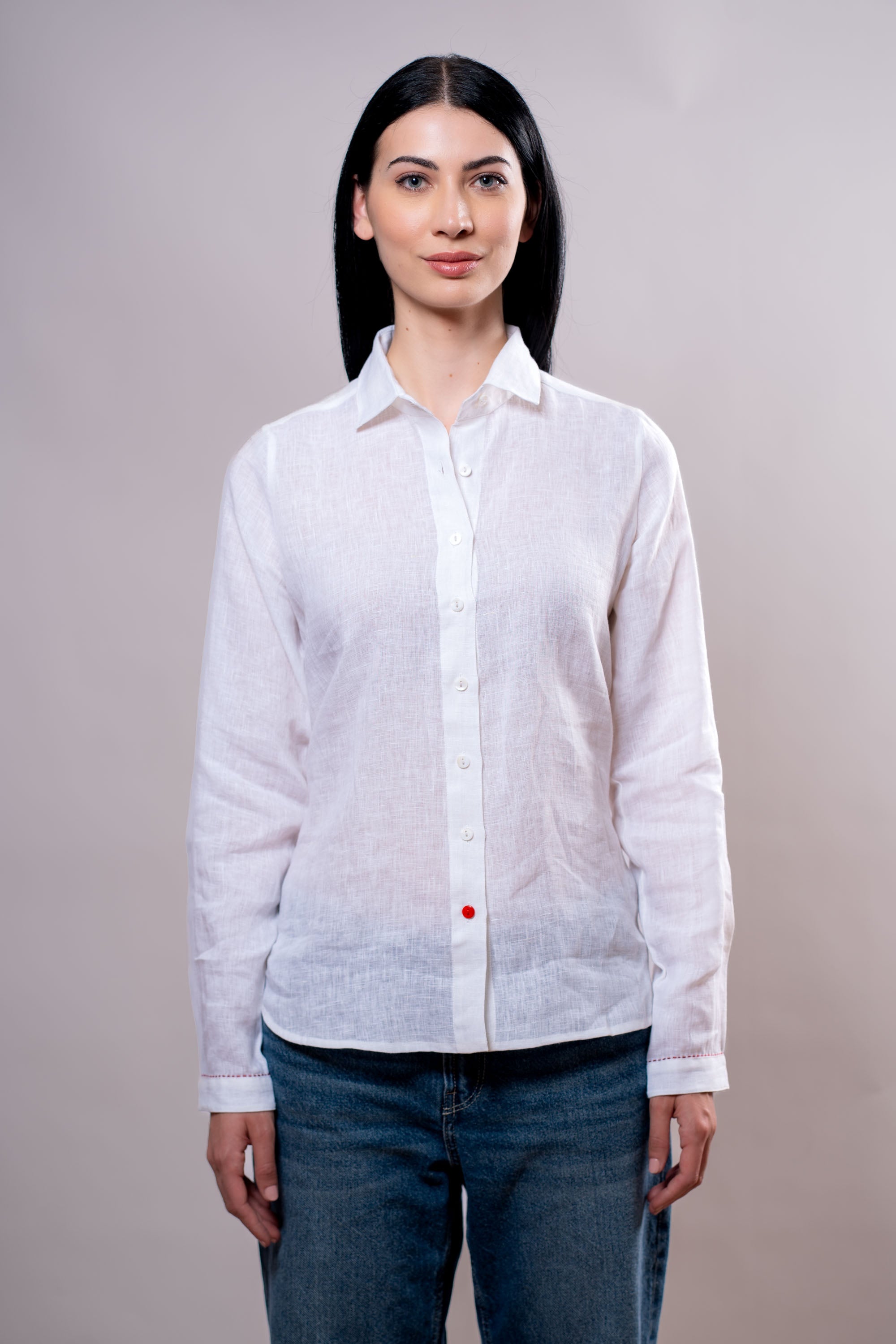 Camicia Donna Bianca cuori