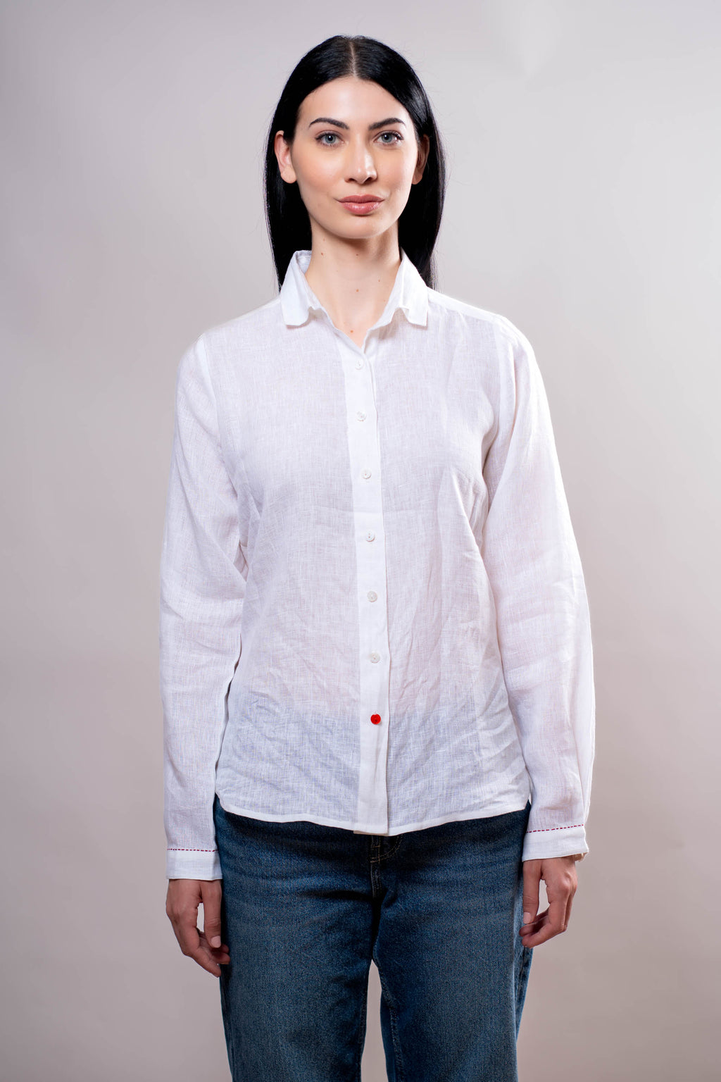 Camicia Donna Bianca quadrifogli
