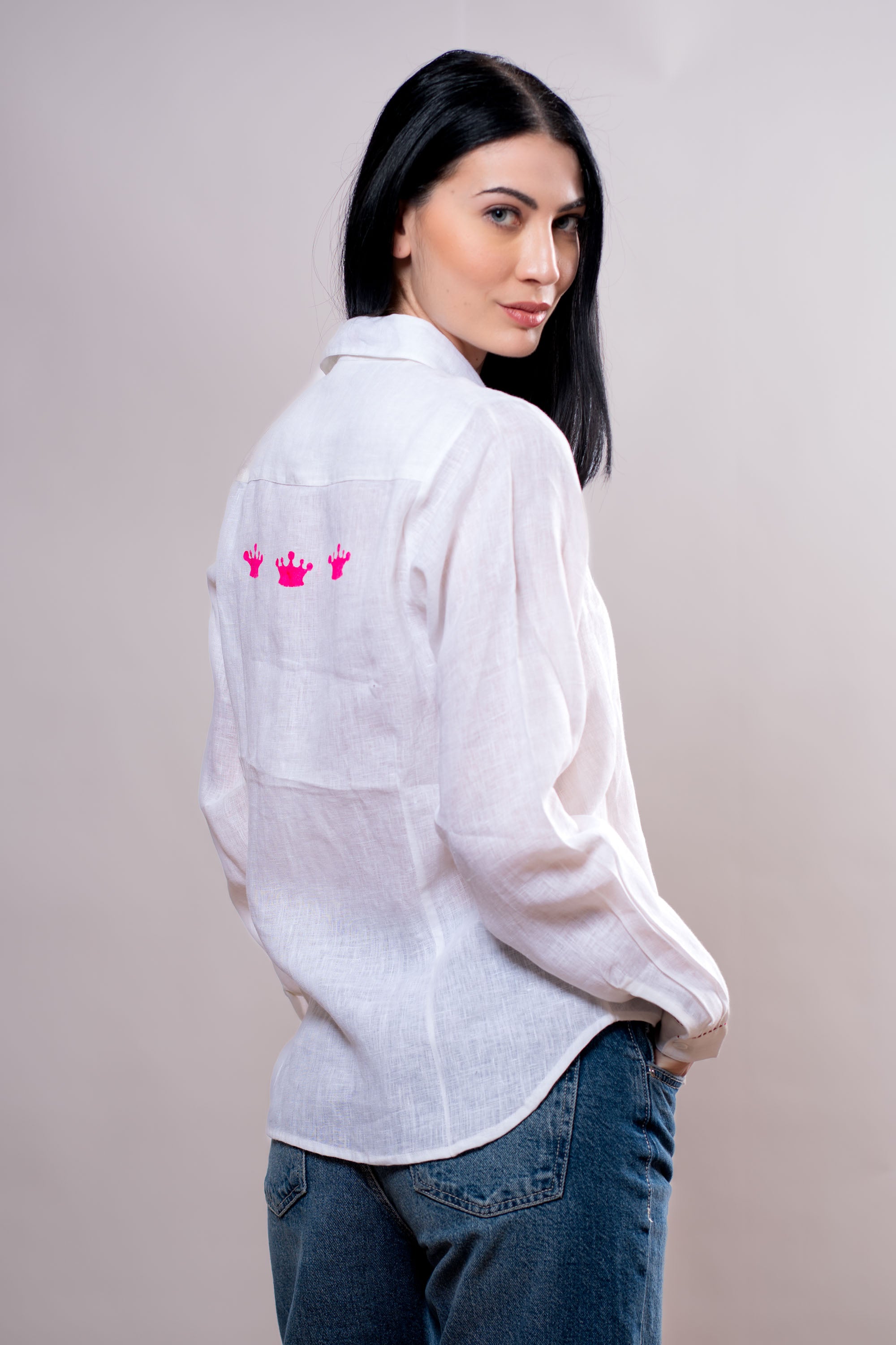 Camicia Donna Bianca corone