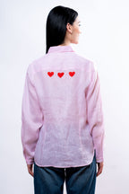 Camicia Donna Rosa cuori