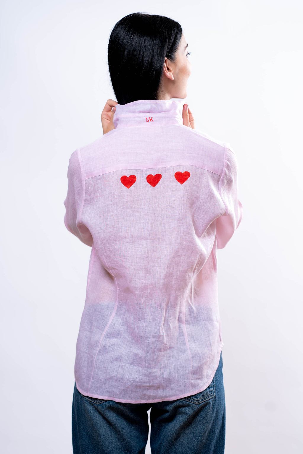 Camicia Donna Rosa cuori