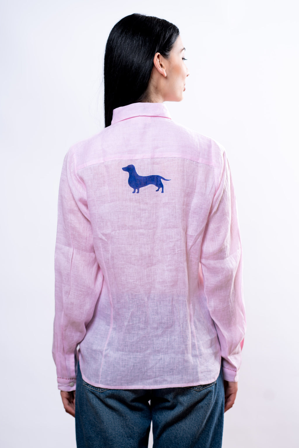 Camicia Donna Rosa bassotto