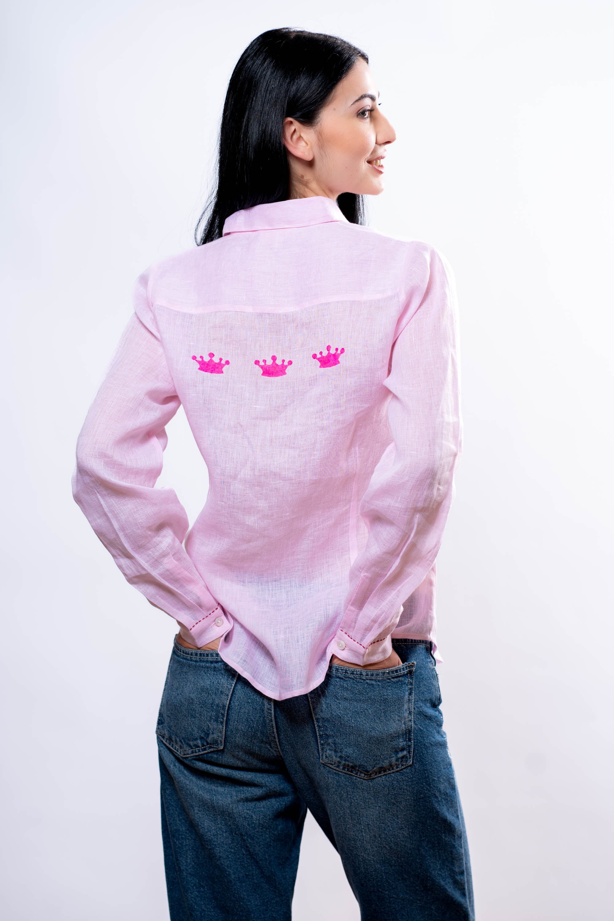 Camicia Donna Rosa corone