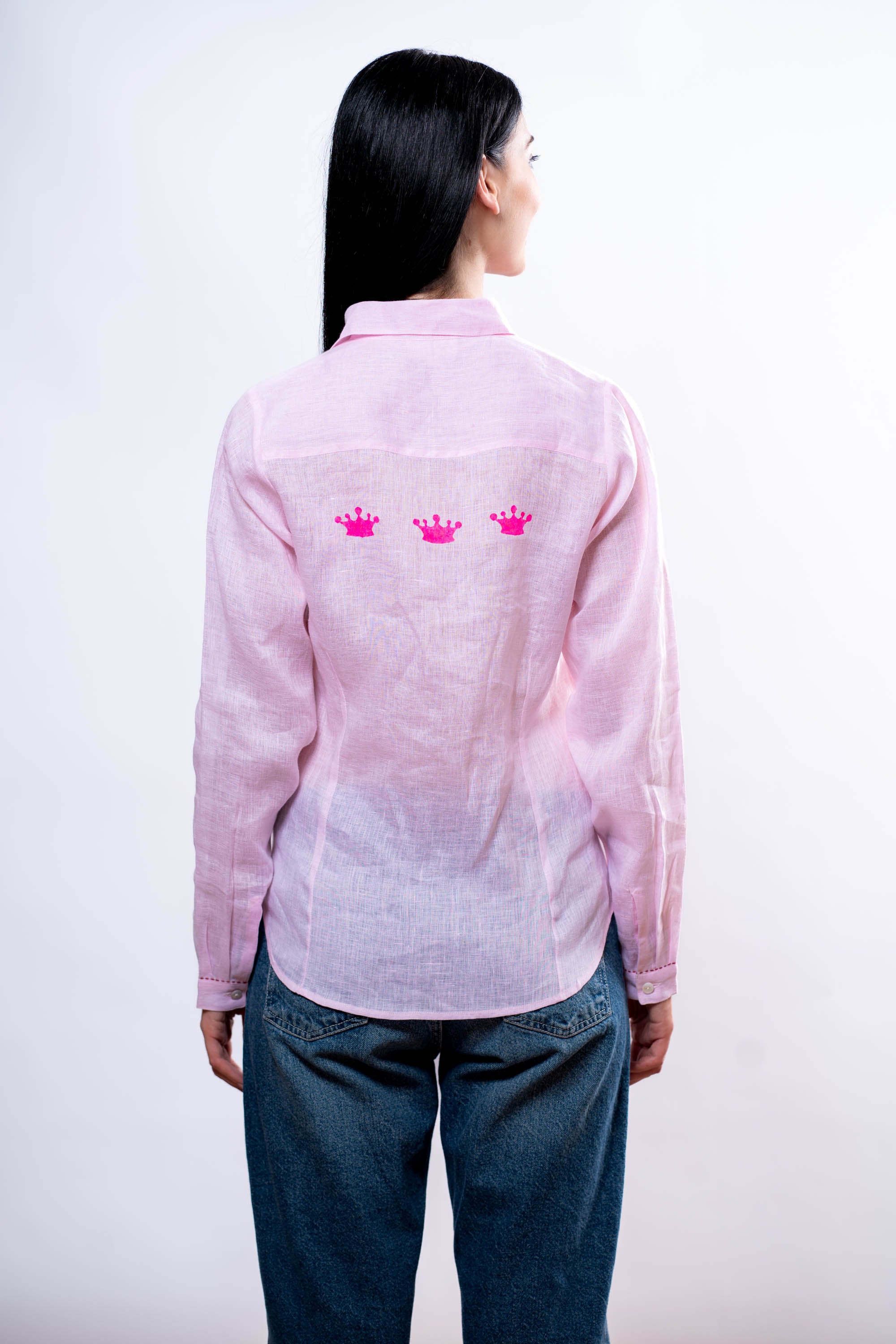 Camicia Donna Rosa corone