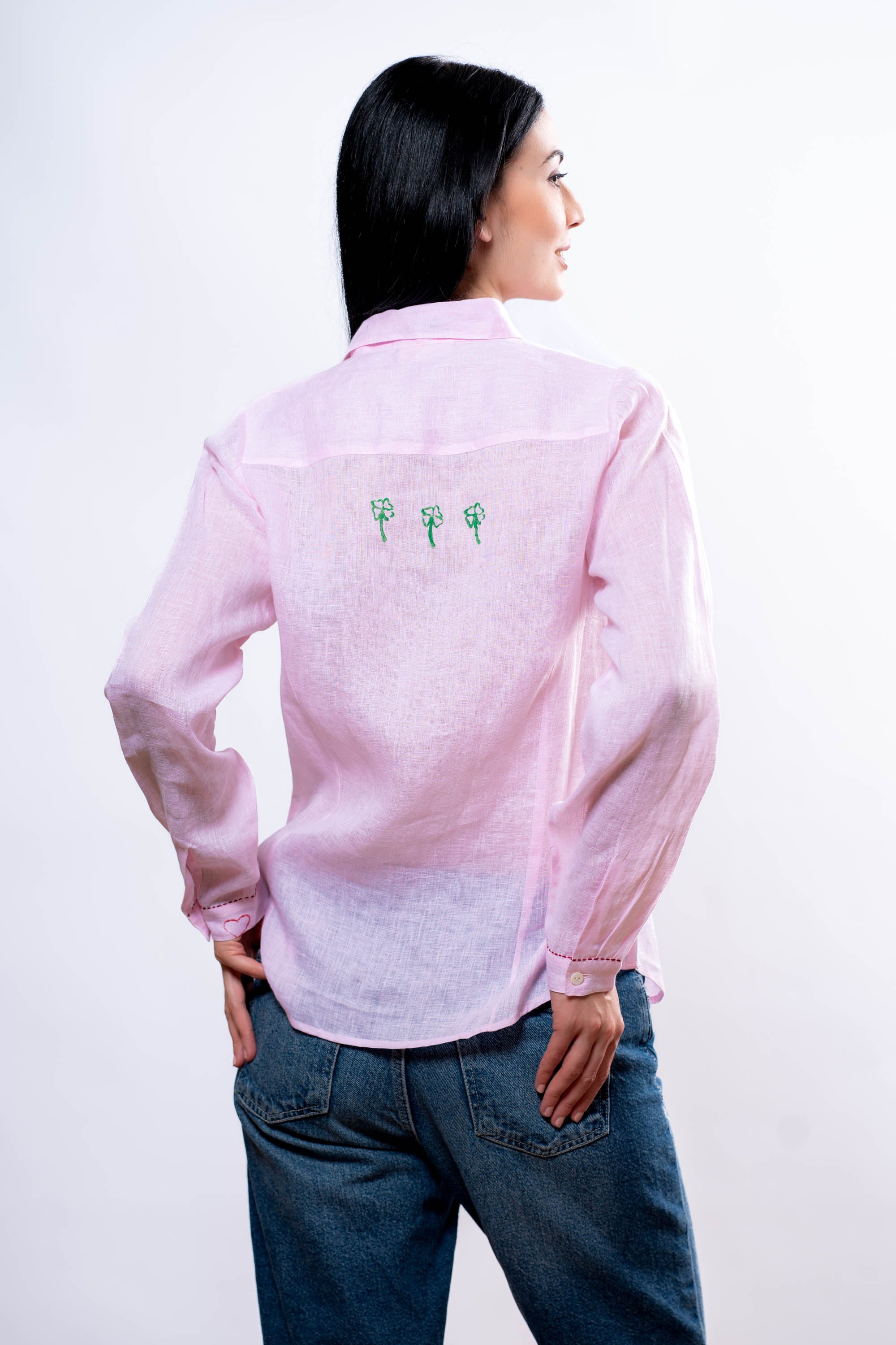 Camicia Donna Rosa quadrifoglio