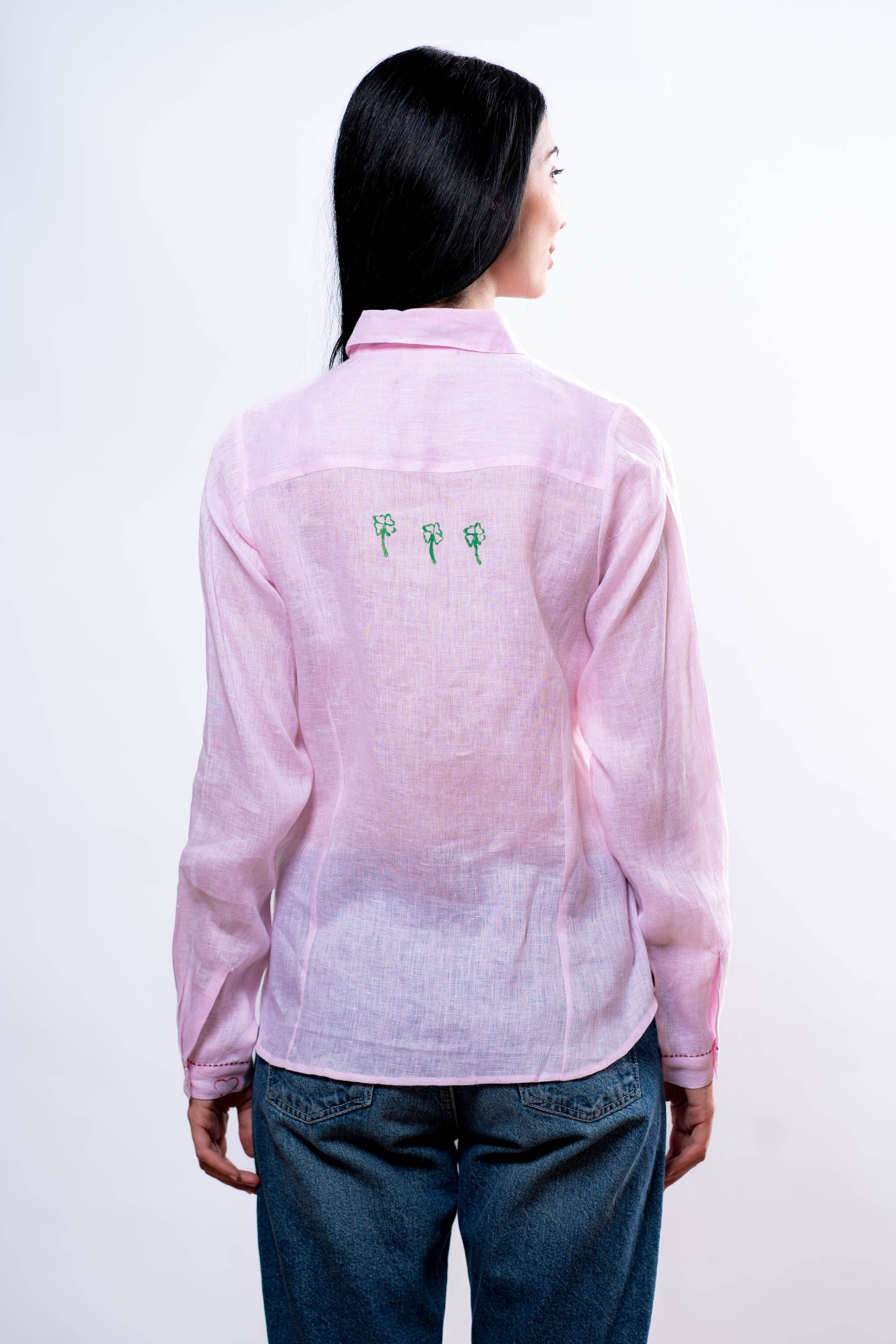 Camicia Donna Rosa quadrifoglio