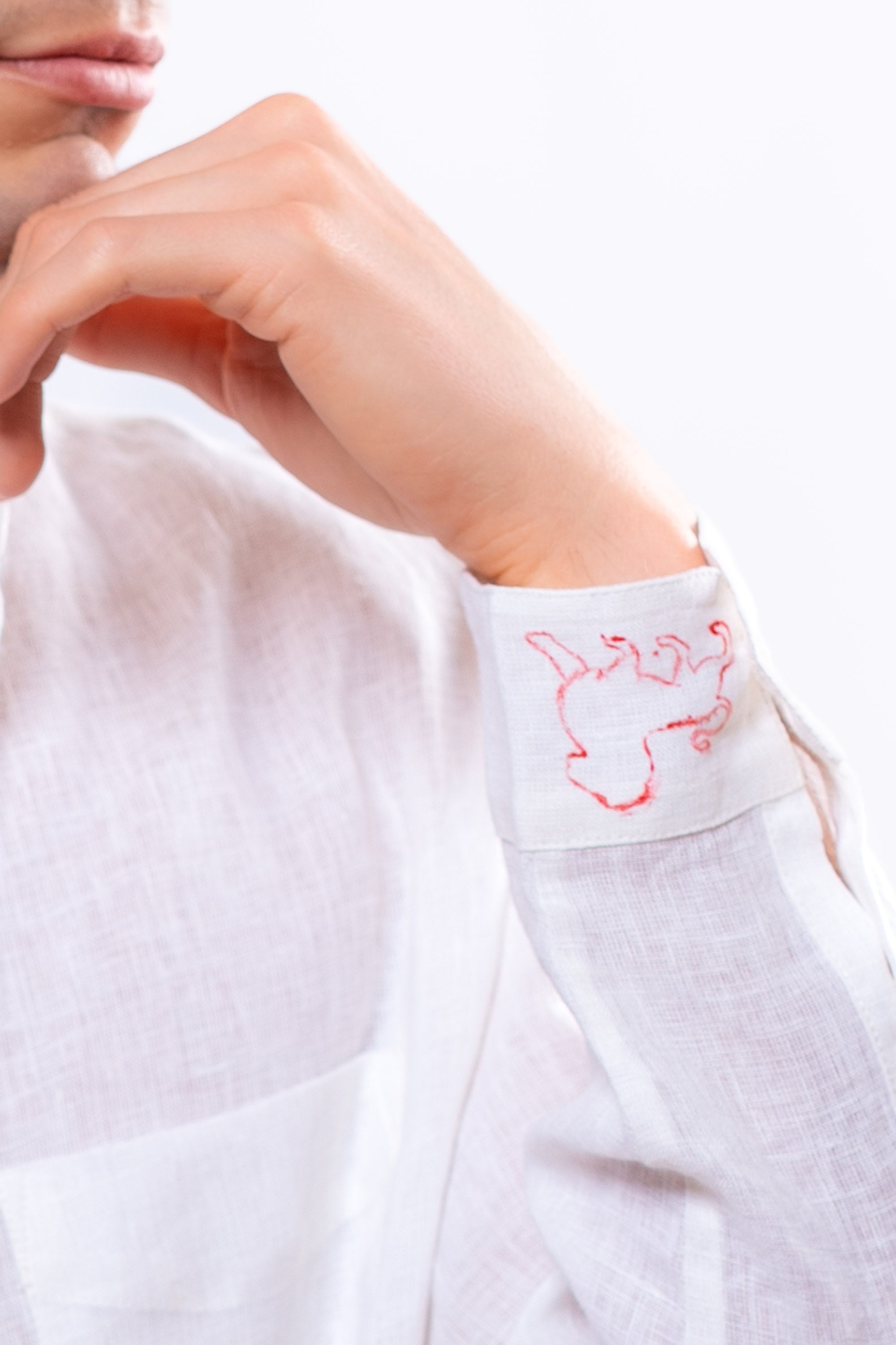 Camicia Uomo Bianca cuori
