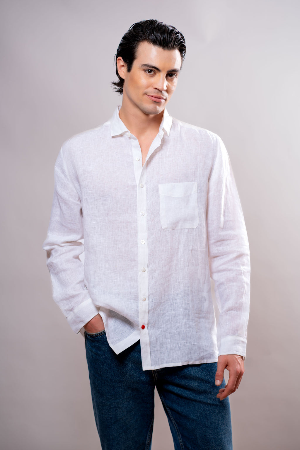Camicia Uomo Bianca cuori