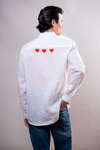Camicia Uomo Bianca cuori