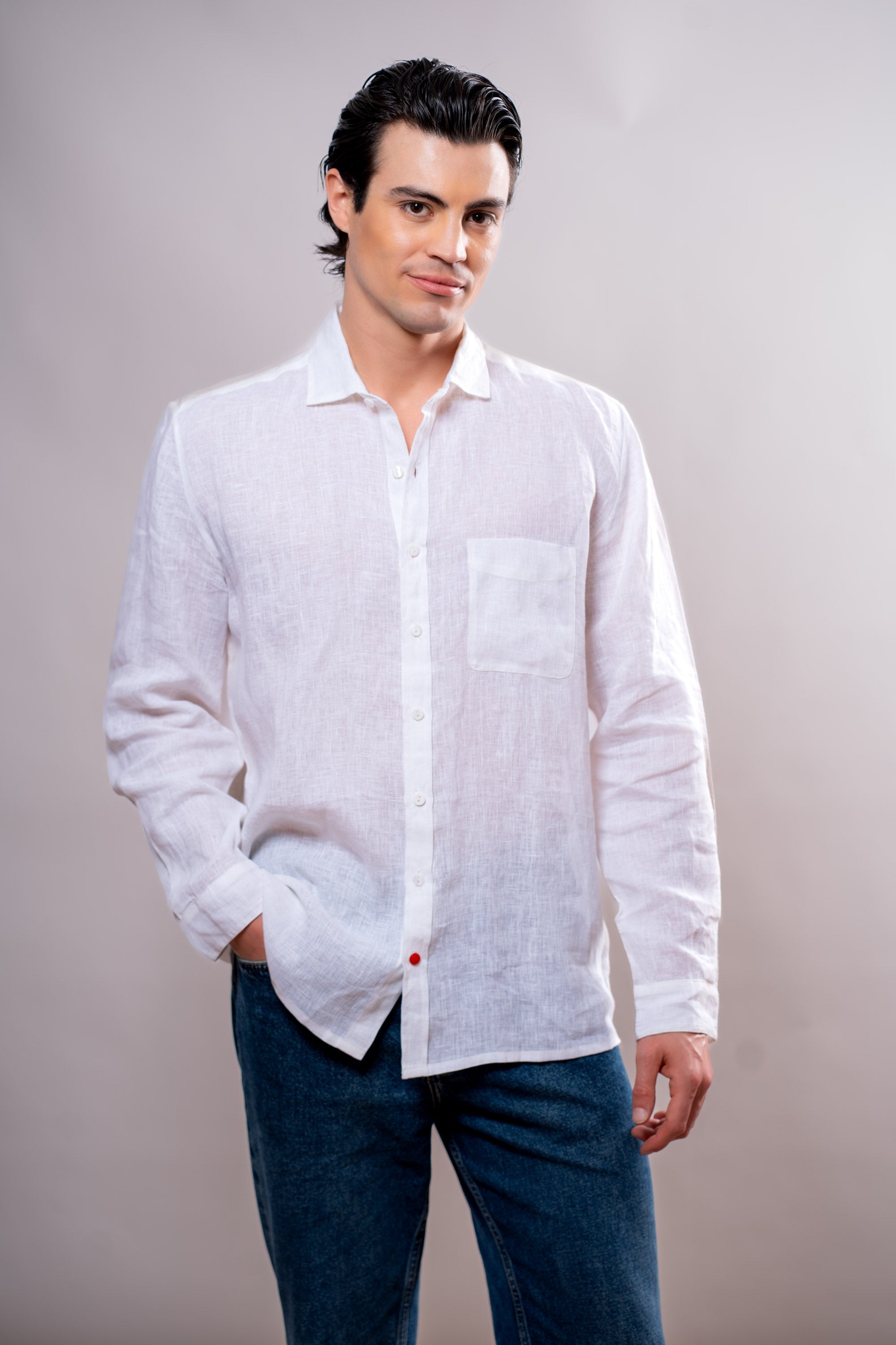 Camicia Uomo Bianca leoni
