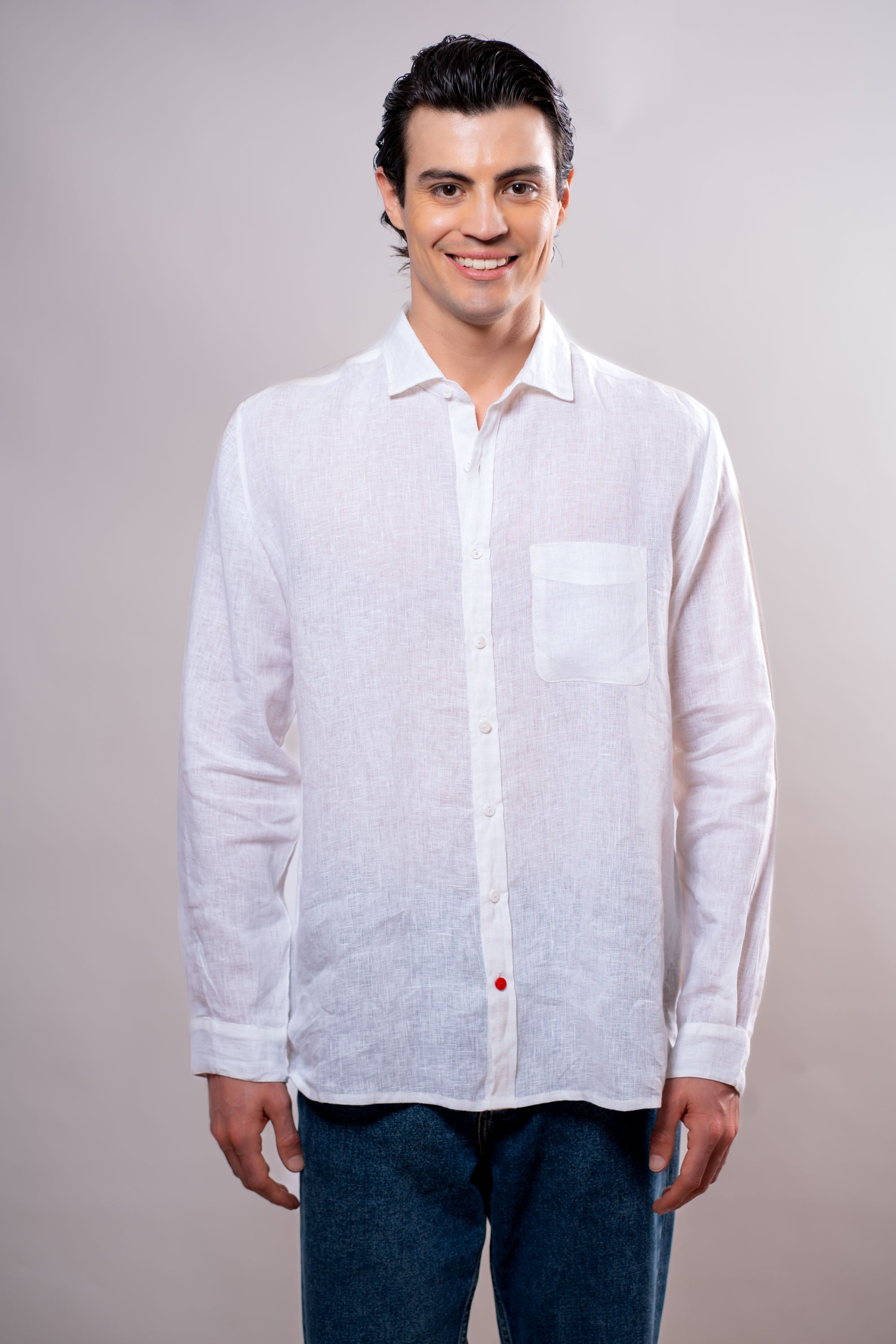 Camicia Uomo Bianca bassotto