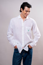 Camicia Uomo Bianca quadrifoglio