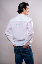 Camicia Uomo Bianca quadrifoglio