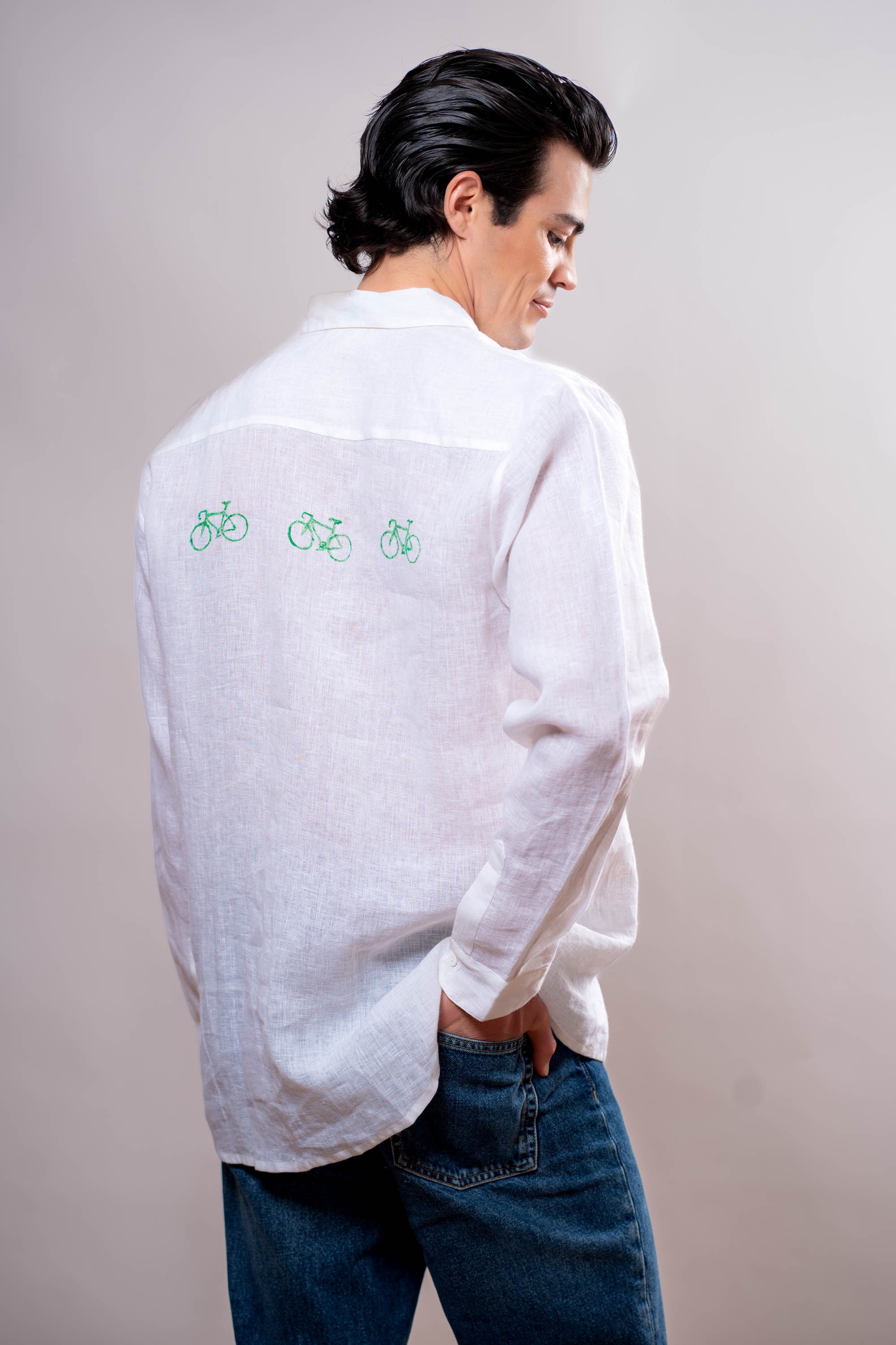 Camicia Uomo Bianca biciclette