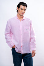 Camicia Uomo Rosa quadrifoglio