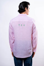 Camicia Uomo Rosa quadrifoglio