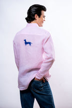 Camicia Uomo Rosa bassotto