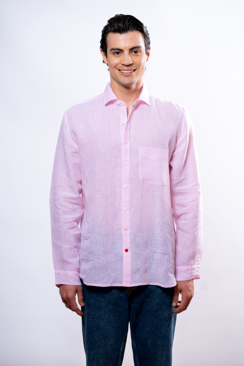 Camicia Uomo Rosa bassotto
