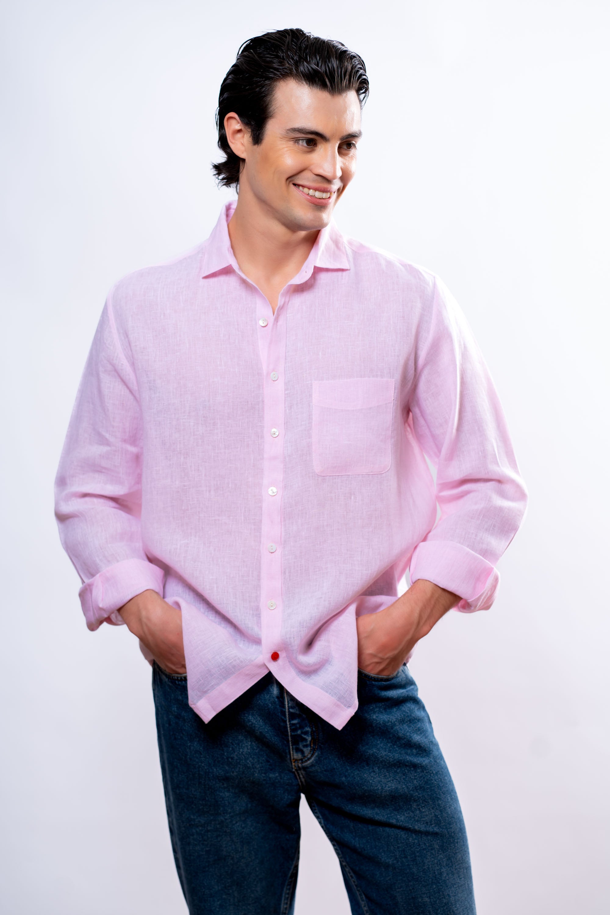 Camicia Uomo Rosa leoni