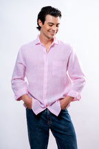 Camicia Uomo Rosa  cuori