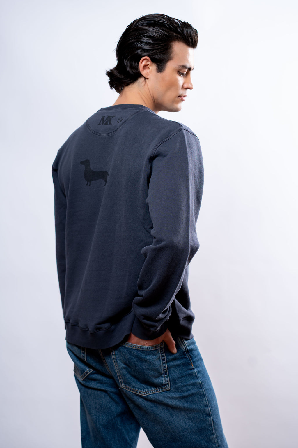 Felpa Uomo Blu bassotto