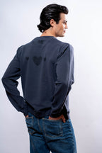 Felpa Uomo Blu cuori