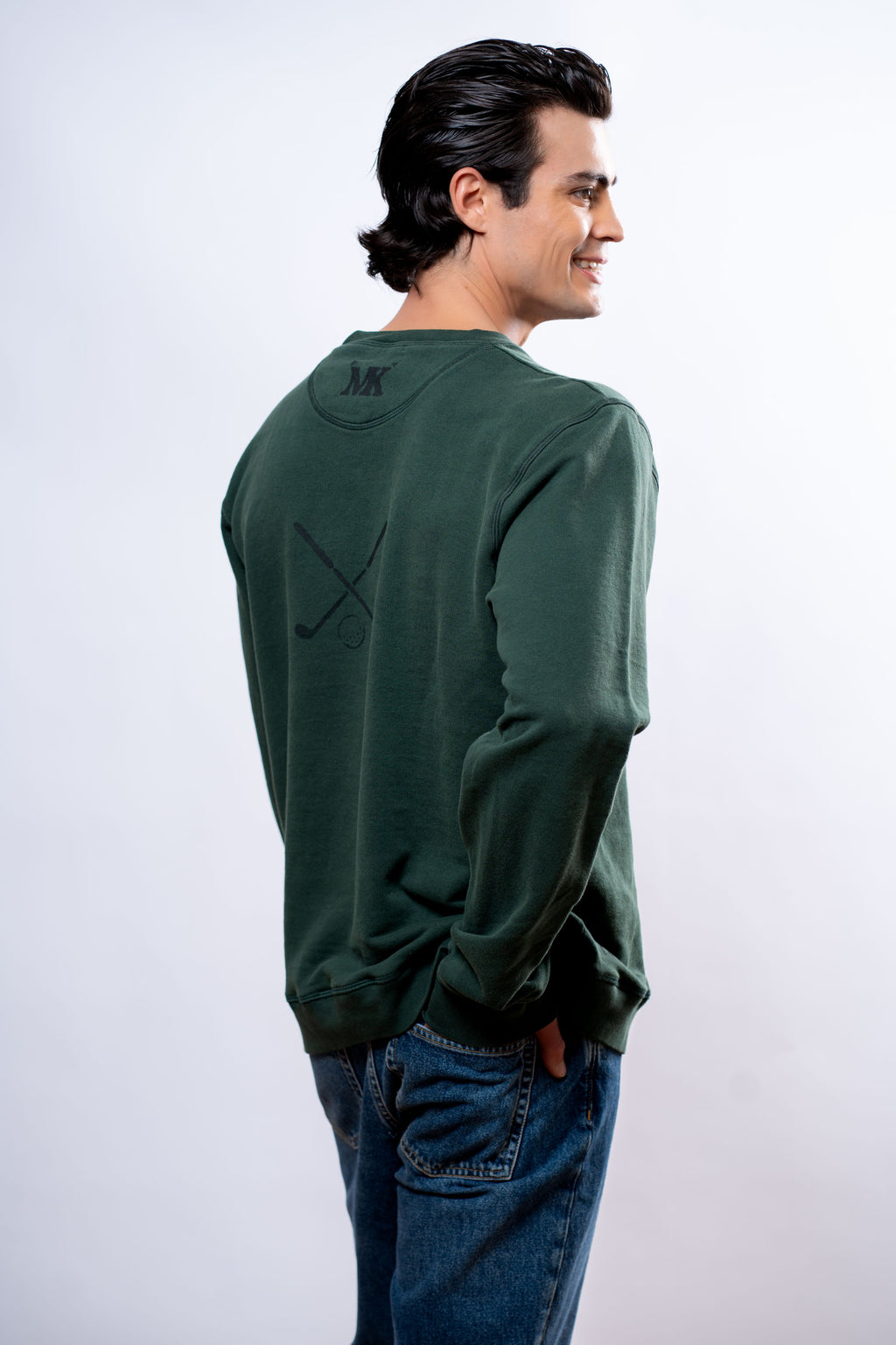 Felpa Uomo Verde ferri golf