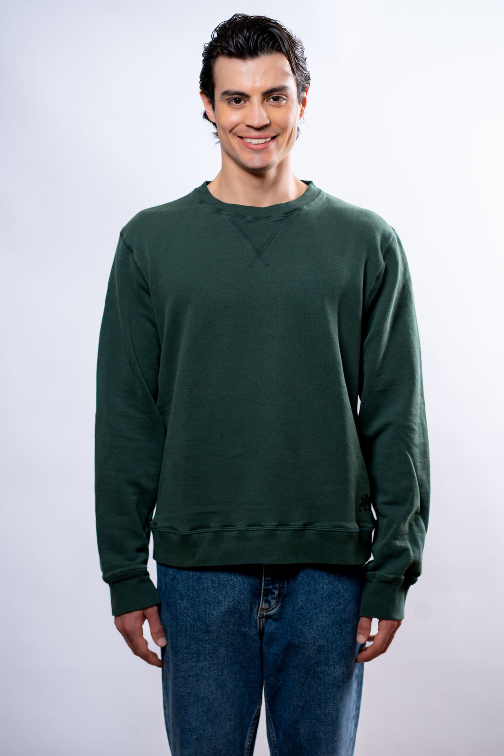 Felpa Uomo Verde cuori