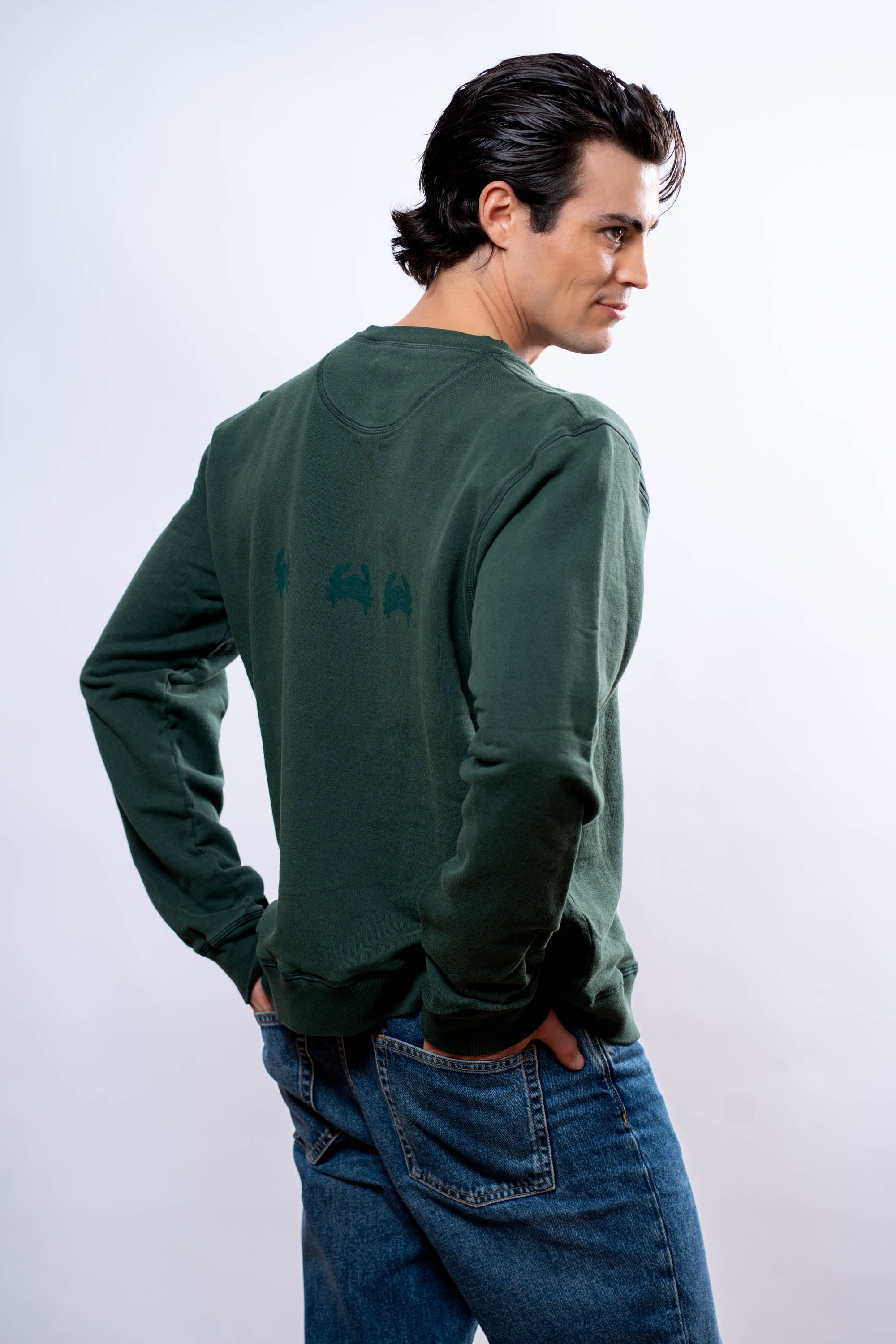 Felpa Uomo Verde granchi