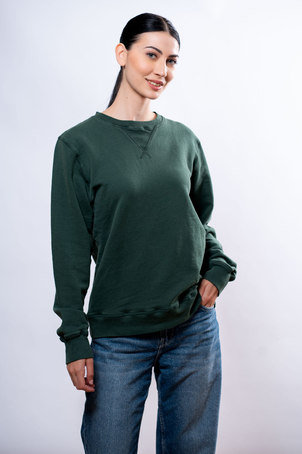 Felpa Donna Verde cuori