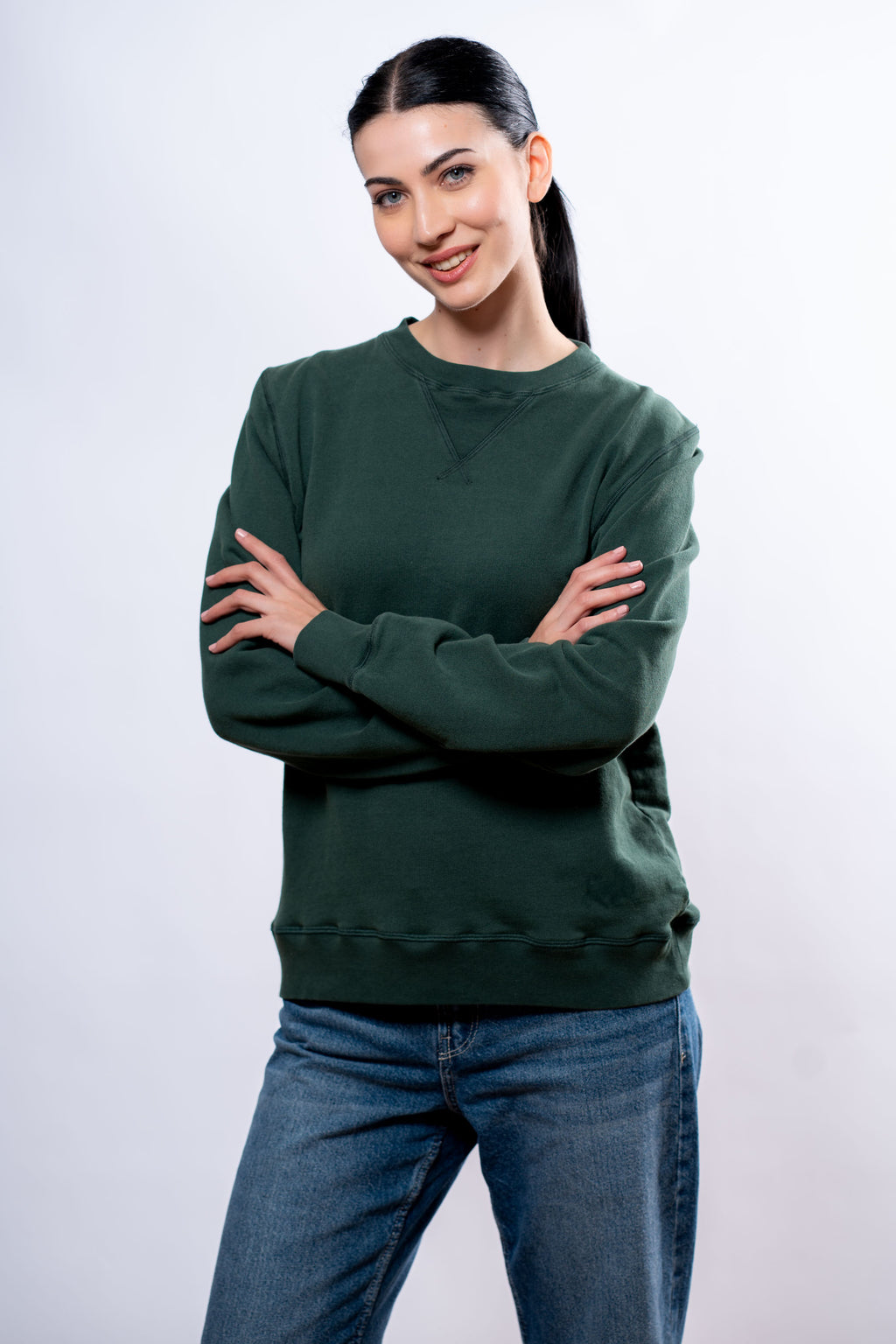 Felpa Donna Verde granchi