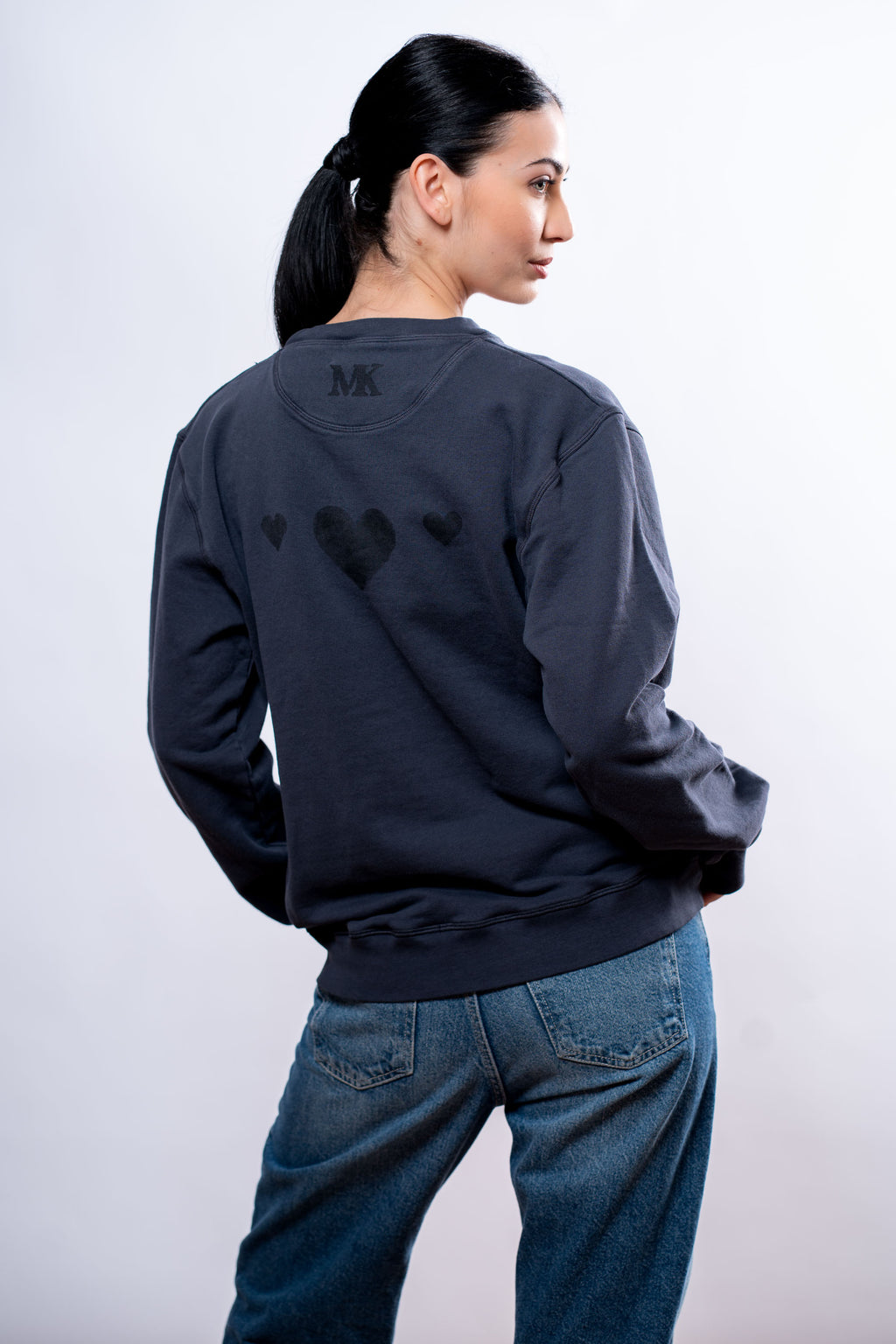Felpa Donna Blu cuori
