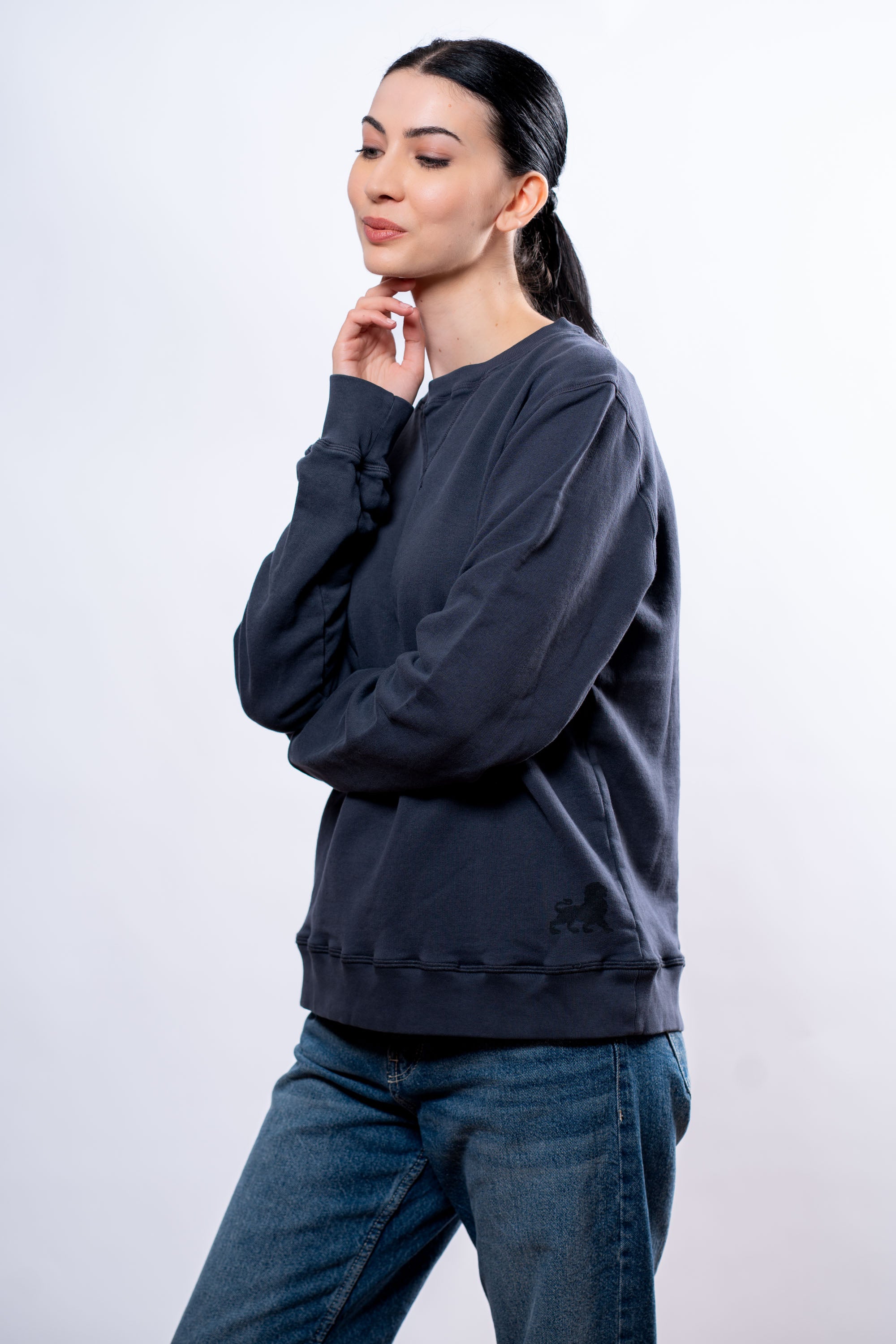 Felpa Donna Blu bassotto